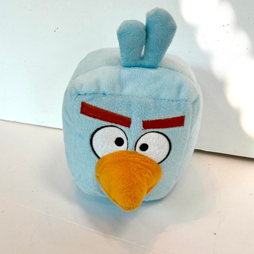 Angry Birds Space Ice Cube Blue Plush Square Toy Stuffed Animal 8"